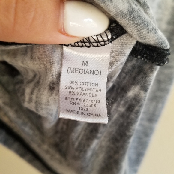 Marble Gray Casual Scoop Neck Tunic Dress - Picture 3 of 6